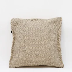 Housse de coussin en fibres recyclées - Beige