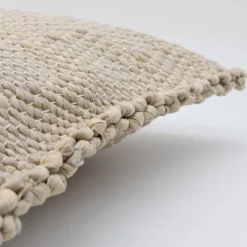 Housse de coussin en fibres recyclées - Beige