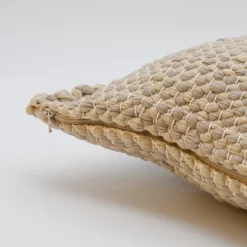Housse de coussin en fibres recyclées - Beige