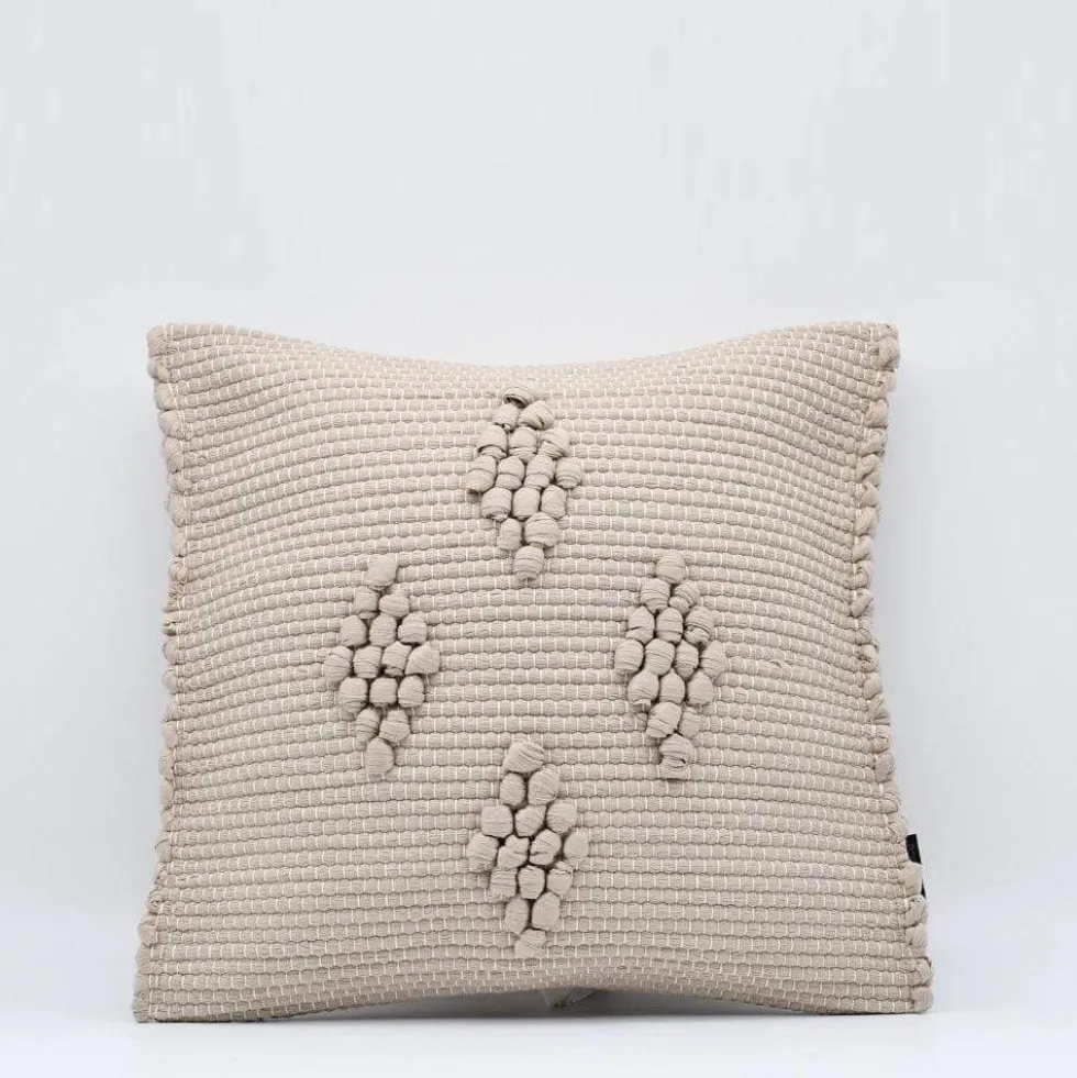 Housse de coussin 40x40 "Tapete de Trapo" - Beige