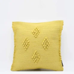 Housse de coussin 40x40 "Tapete de Trapo" - Jaune
