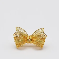 Laço I Broche en argent doré - 4cm