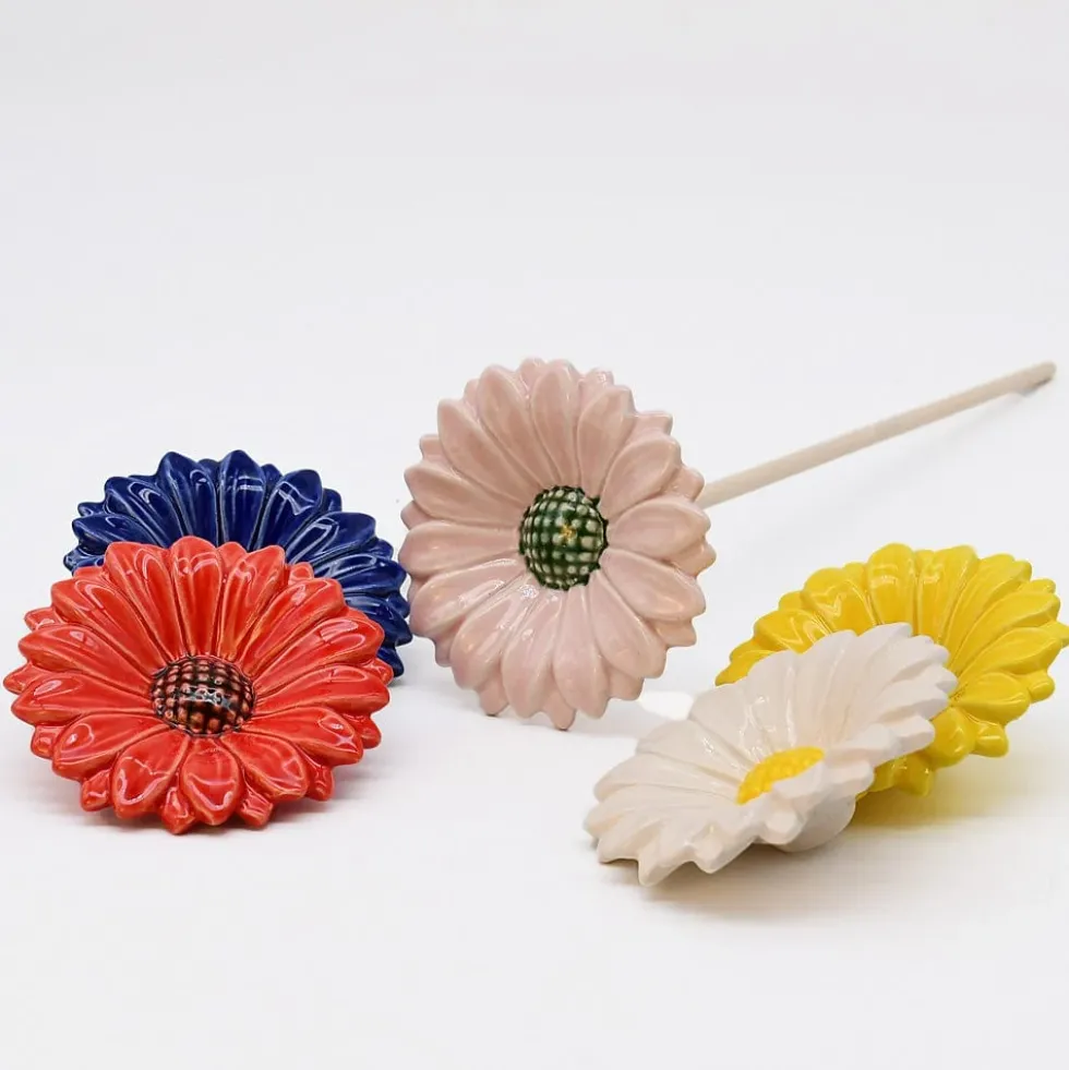 Marguerites artificielles en céramique
