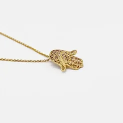 Mão de Fátima I Collier en argent doré