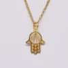 Mão de Fátima I Pendentif en argent doré - 2.5cm