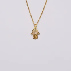 Mão de Fátima I Pendentif en argent doré - 2.5cm