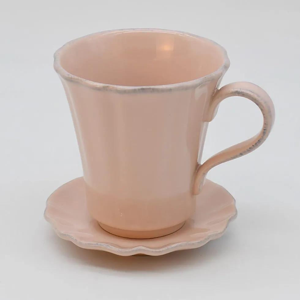 Mug en grès fin "Rosa" - Rose