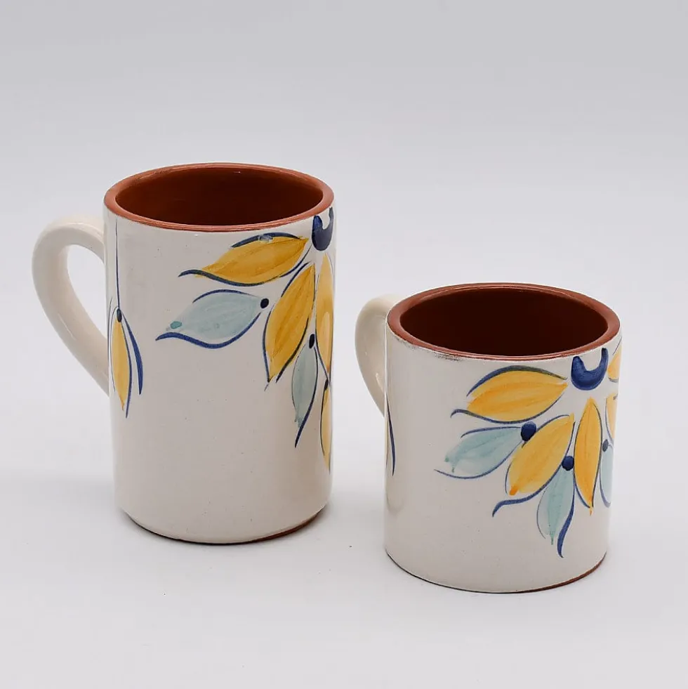 Mug en terre cuite 8cm - Jaune