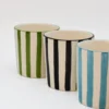 Mug rayé "Costa Nova Mar" - Noir