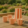 Mug rayé "Costa Nova Mar" - Rouge