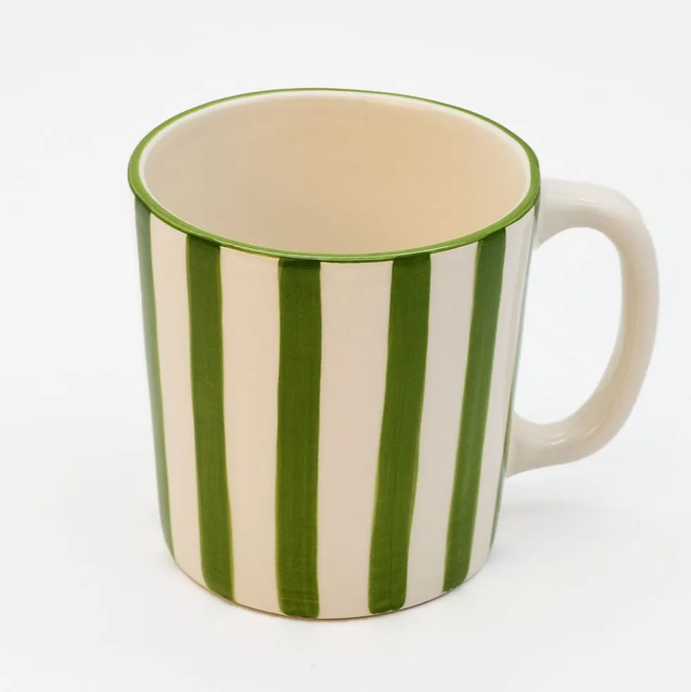 Mug rayé "Costa Nova Mar" - Vert