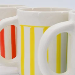 Mug rayé rayé "Costa Nova Mar" - Jaune