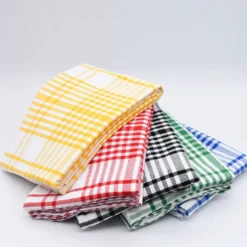 Nappe à carreaux en coton - Jaune