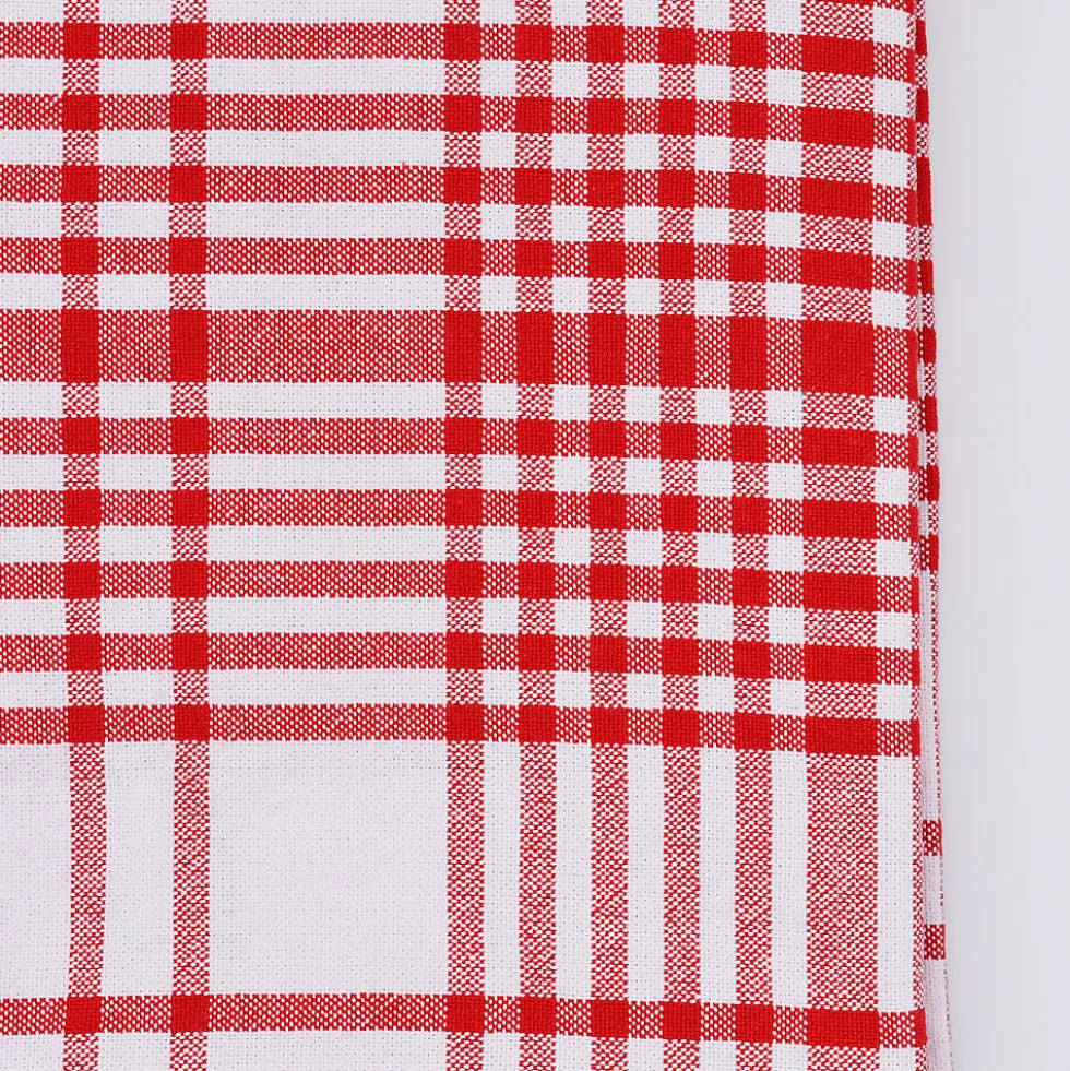 Nappe à carreaux en coton - Rouge
