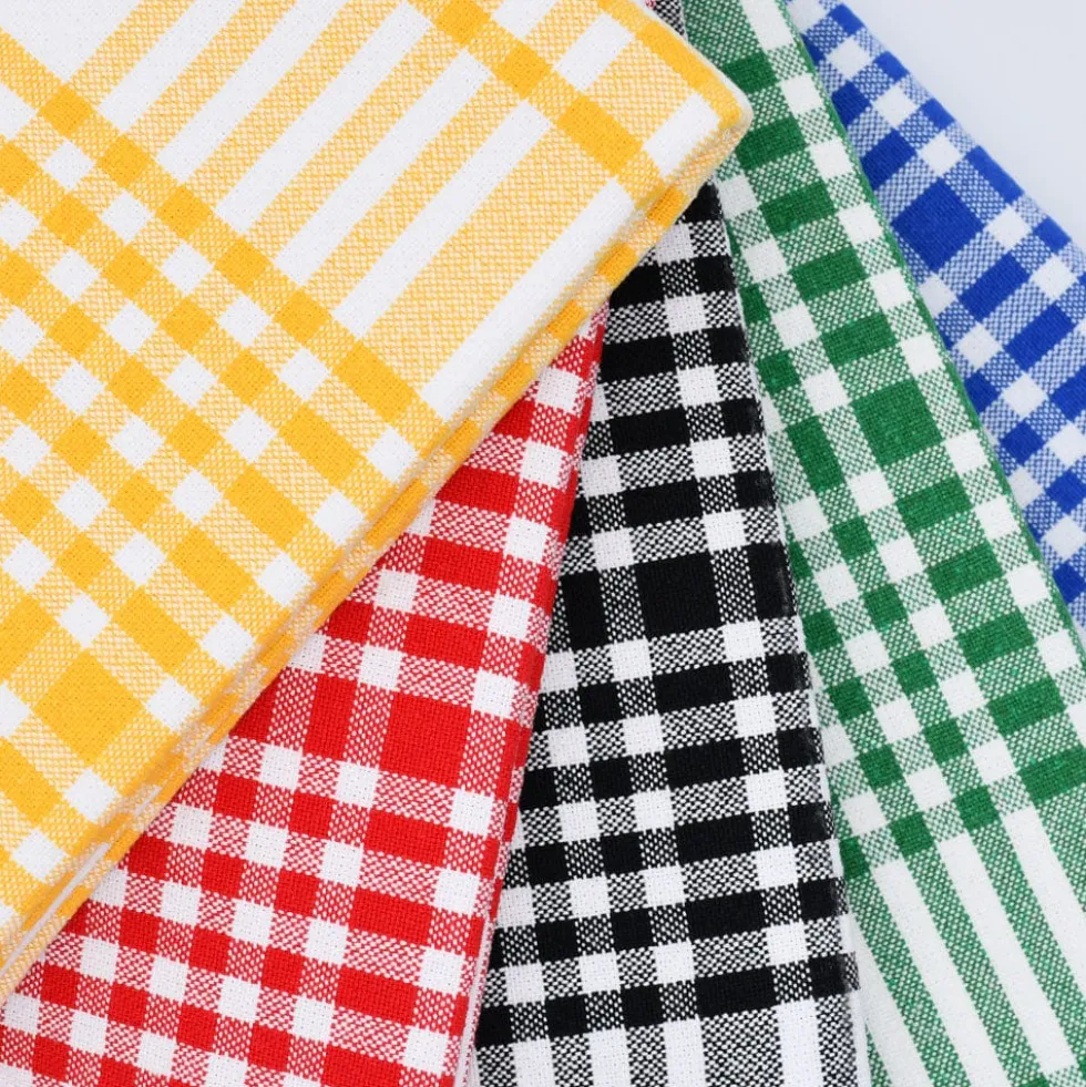 Nappe à carreaux en coton - Rouge