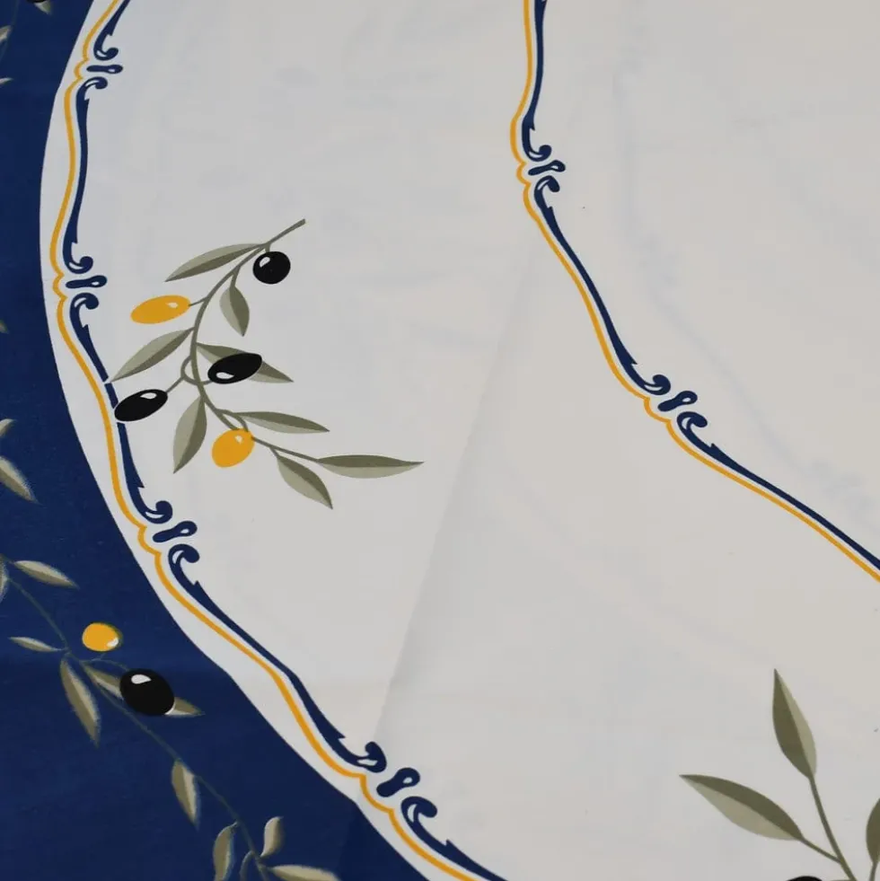 Nappe en coton "Azeitona" - Bleue