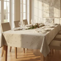 Nappe en coton "Festas" - Beige