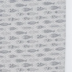 Nappe en coton "Sardinhas" - Gris