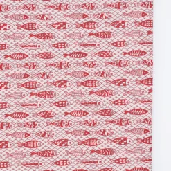 Nappe en coton "Sardinhas" - Rouge