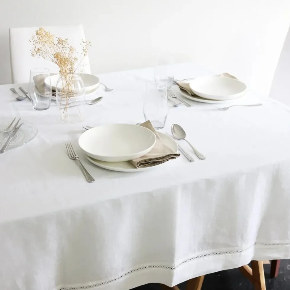 Nappe en lin blanche