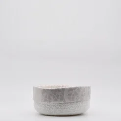 Panier en coton à parements beiges