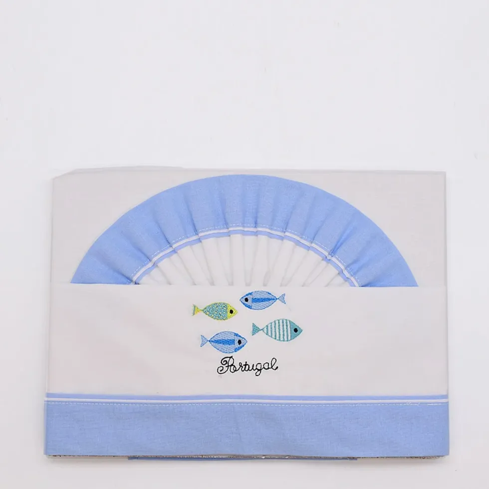 Parure de lit bébé "Sardinhas" - Bleu