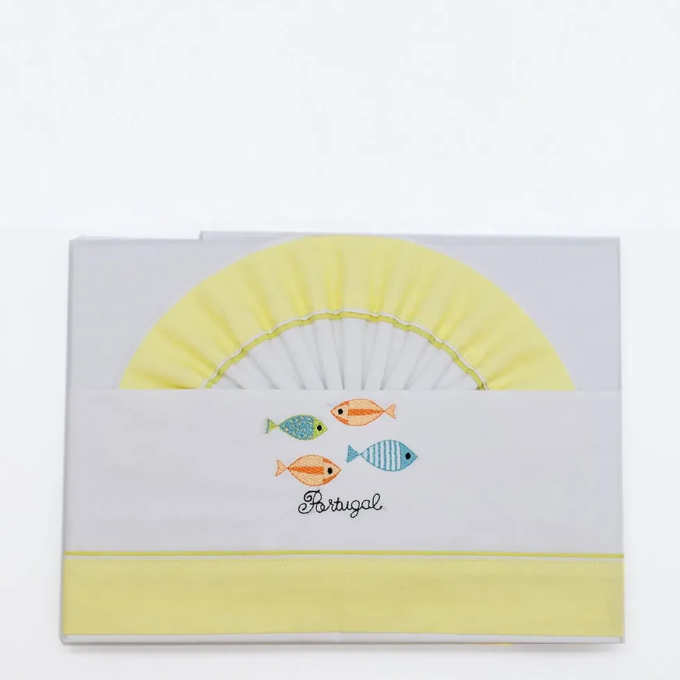 Parure de lit bébé "Sardinhas" - Jaune