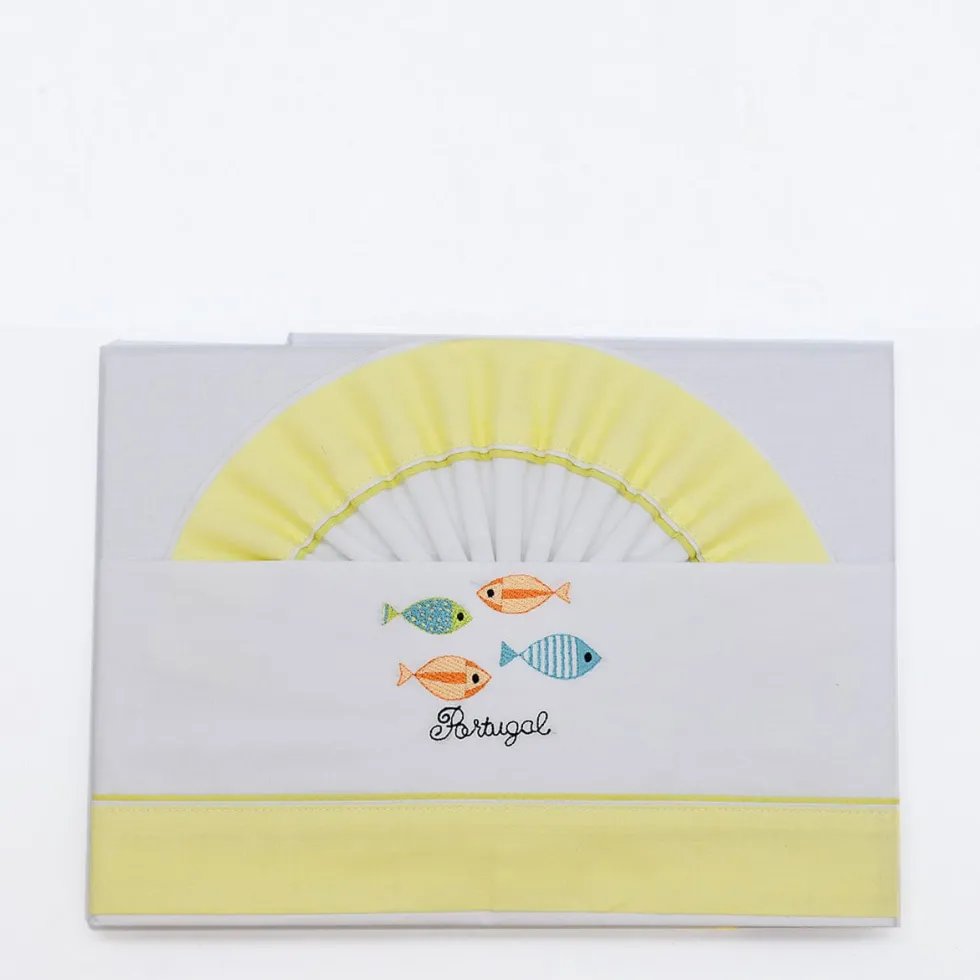 Parure de lit bébé "Sardinhas" - Jaune