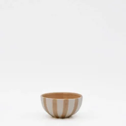 Petit bol rayé "Costa Nova Mar" - Moka