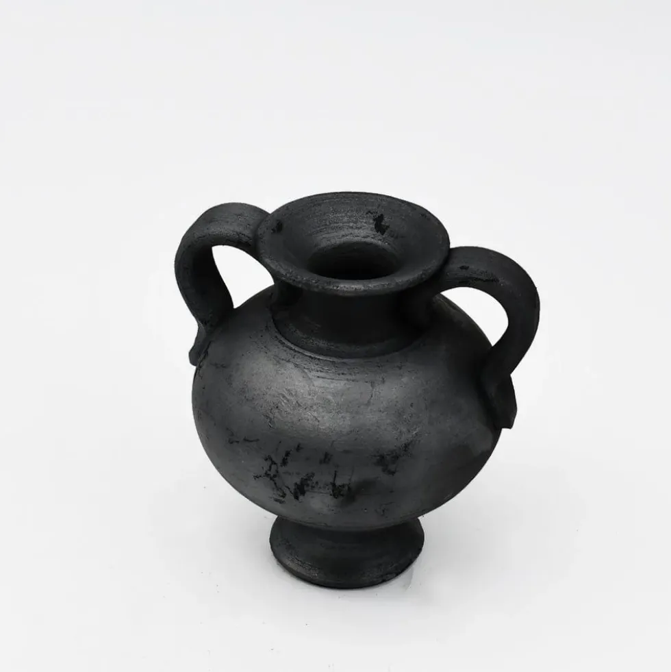 Petite amphore en terre cuite noire de Bisalhães - 9cm