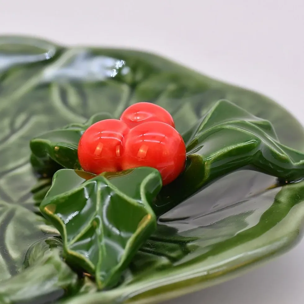 Petite assiette en céramique "Avezinho" verte