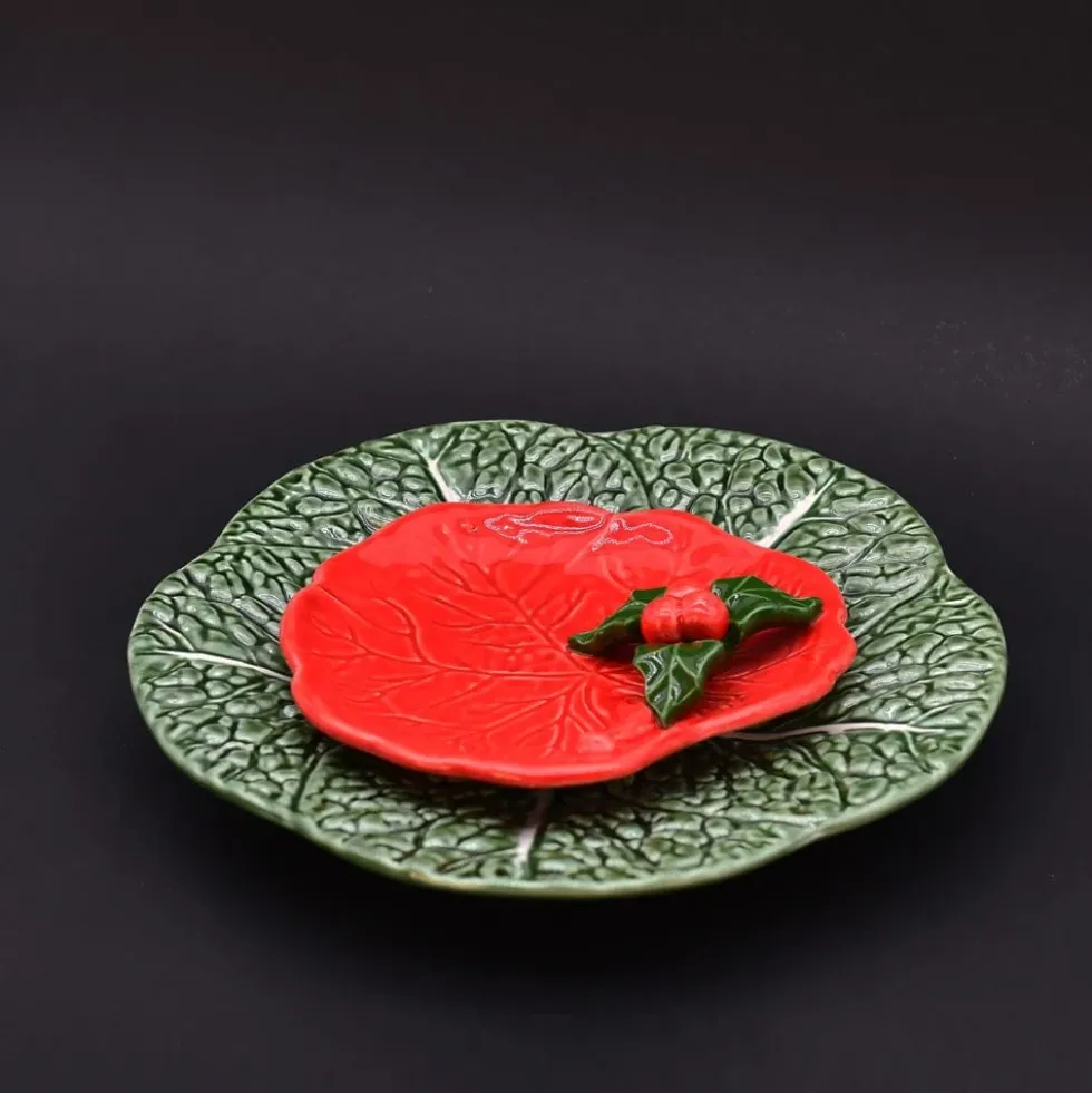 Petite assiette en céramique "Avezinho" rouge