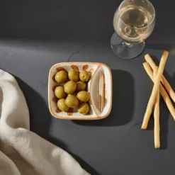 Petite assiette à olives en céramique "Andorinha" - Terracotta