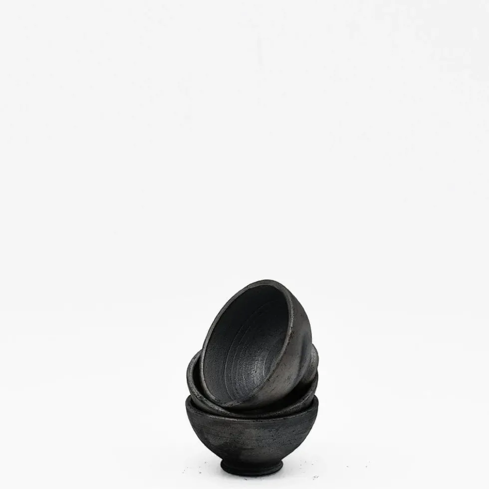 Petite coupe en terre cuite noire de Bisalhães - 3 pièces