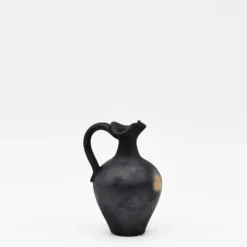 Petite cruche en terre cuite noire de Bisalhães - 13cm