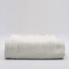 Plaid en coton "Chevrons" - Blanc