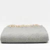 Plaid en coton "Chevrons" - Gris clair
