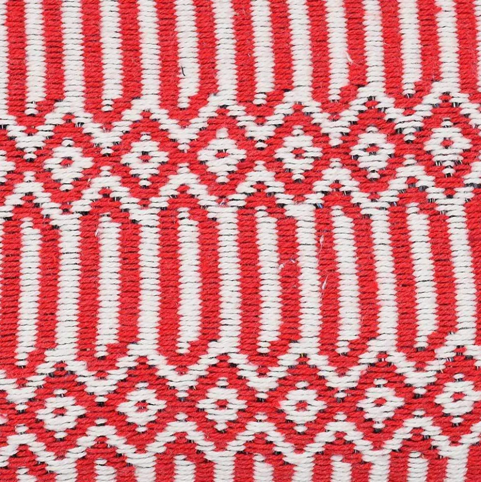Plaid en coton "Hexa" - Rouge