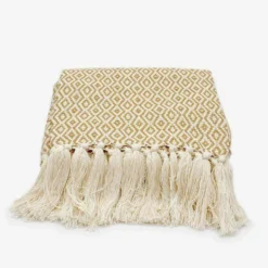 Plaid en coton "Losango" - Beige