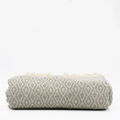 Plaid en coton "Losango" - Gris clair