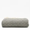 Plaid en coton "Losango" - Gris foncé