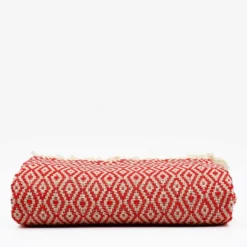 Plaid en coton "Losango" - Rouge