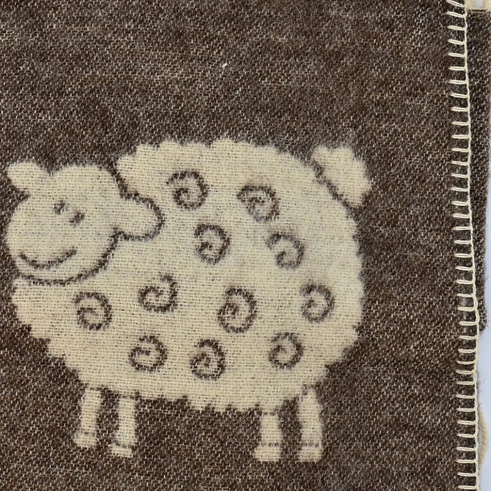 Plaid enfant en laine - Marron