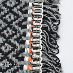 Plaid traditionnel à frange 