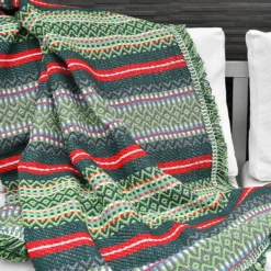 Plaid traditionnel à frange 
