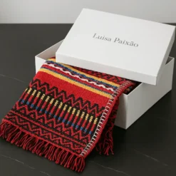 Plaid traditionnel à frange