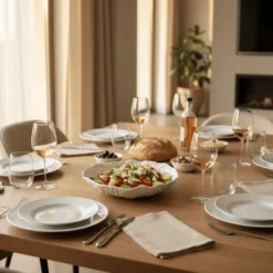 Plat de service en céramique en forme de chou 27cm - Blanc