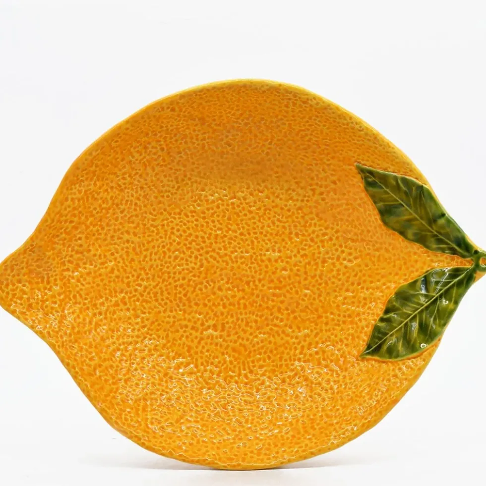 Plat de service en céramique en forme d'orange - 36cm