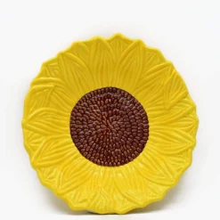 Plat de service en céramique en forme de Tournesol - 28 cm