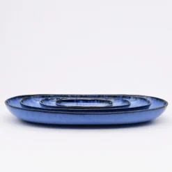 Plat de service en grès "Amazonia" Bleu - 24cm